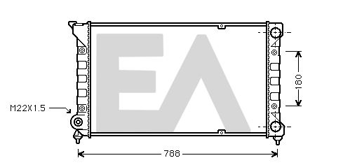 31R77027 EACLIMA Радиатор, охлаждение двигателя