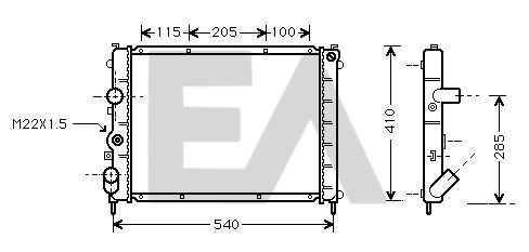 31R60113 EACLIMA Радиатор, охлаждение двигателя