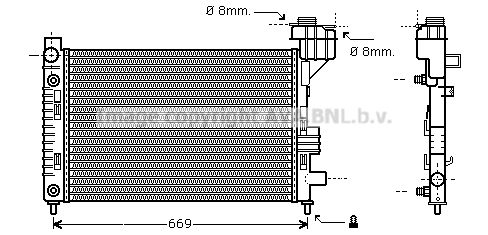 MSA2248 AVA QUALITY COOLING Радиатор, охлаждение двигателя