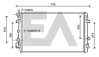 31R61006 EACLIMA Радиатор, охлаждение двигателя