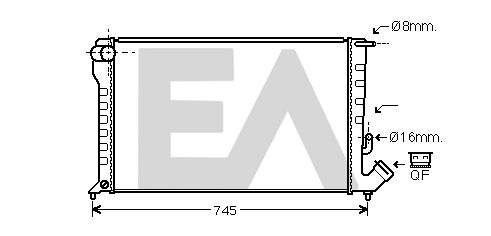 31R10098 EACLIMA Радиатор, охлаждение двигателя