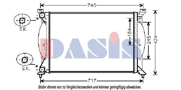 480064N AKS DASIS Радиатор, охлаждение двигателя