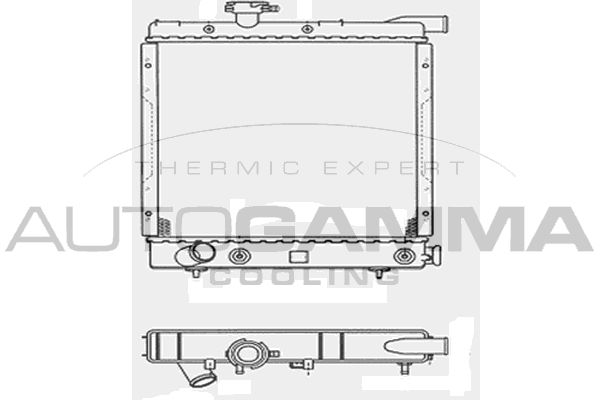 103901 AUTOGAMMA Радиатор, охлаждение двигателя
