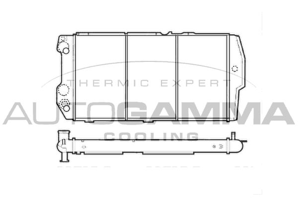 105571 AUTOGAMMA Радиатор, охлаждение двигателя