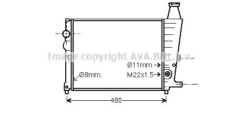 CN2013 AVA QUALITY COOLING Радиатор, охлаждение двигателя