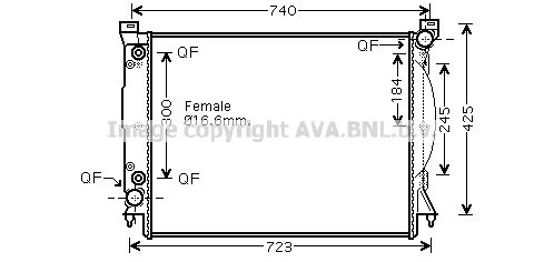 AI2246 AVA QUALITY COOLING Радиатор, охлаждение двигателя