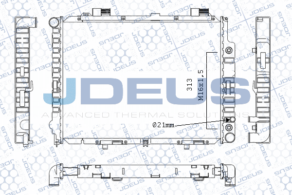 M0170650 JDEUS Радиатор, охлаждение двигателя