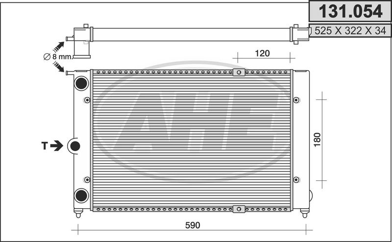131054 AHE Радиатор, охлаждение двигателя