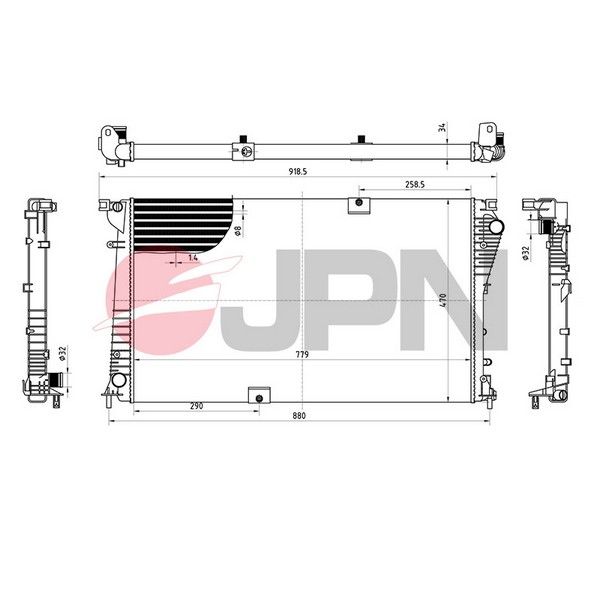 60C9046JPN JPN Радиатор, охлаждение двигателя