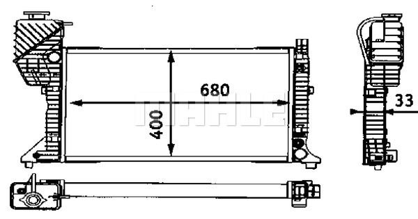 CR667000S MAHLE Радиатор, охлаждение двигателя