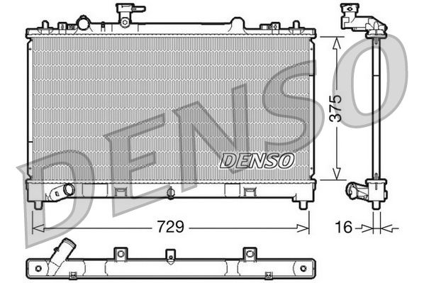 DRM44023 DENSO Радиатор, охлаждение двигателя