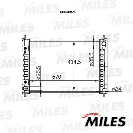 ACRM203 MILES Радиатор, охлаждение двигателя