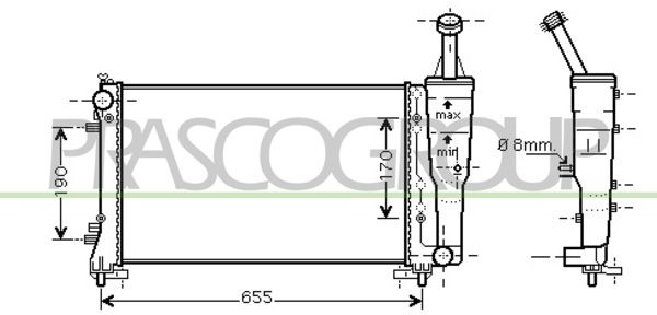 FT350R005 PRASCO Радиатор, охлаждение двигателя