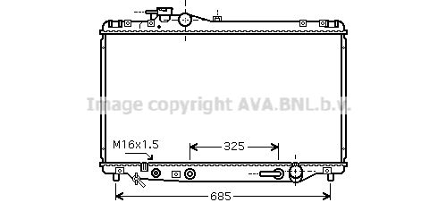 TO2345 AVA QUALITY COOLING Радиатор, охлаждение двигателя