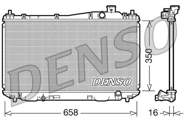 DRM40009 DENSO Радиатор, охлаждение двигателя