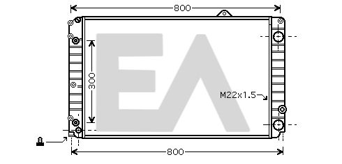 31R02081 EACLIMA Радиатор, охлаждение двигателя