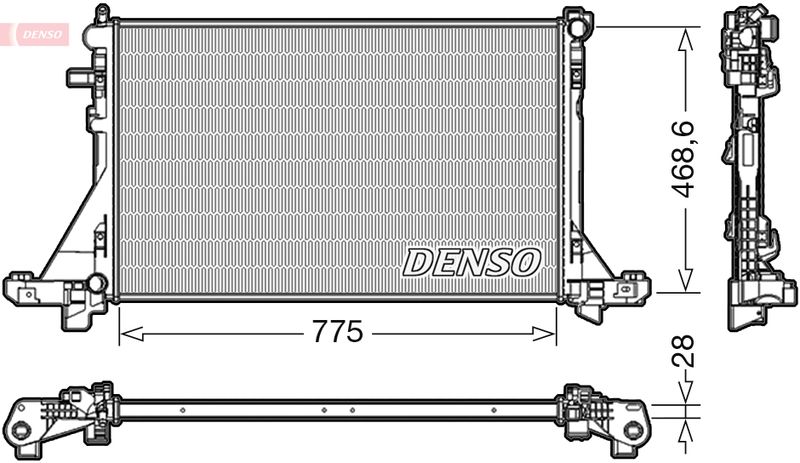 DRM23093 DENSO Радиатор, охлаждение двигателя