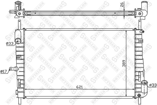 1025780SX STELLOX Радиатор, охлаждение двигателя