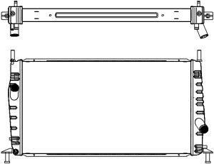 43021008 SAKURA Automotive Радиатор, охлаждение двигателя