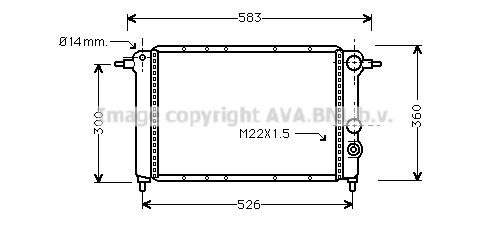 RT2065 AVA QUALITY COOLING Радиатор, охлаждение двигателя