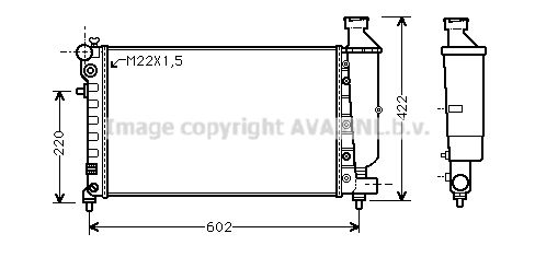 CNA2116 AVA QUALITY COOLING Радиатор, охлаждение двигателя