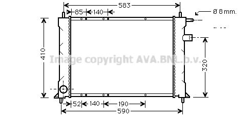 AU2111 AVA QUALITY COOLING Радиатор, охлаждение двигателя