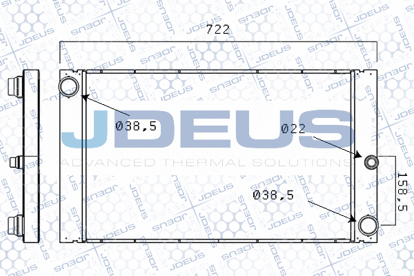 M005025A JDEUS Радиатор, охлаждение двигателя