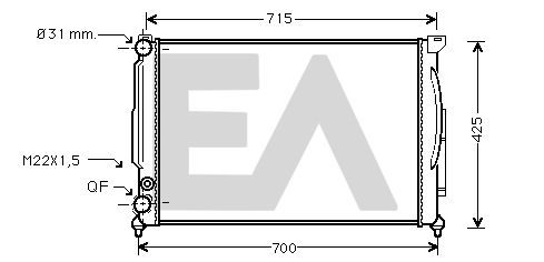 31R02082 EACLIMA Радиатор, охлаждение двигателя