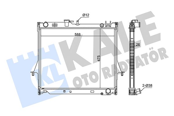 358700 KALE OTO RADYATÖR Радиатор, охлаждение двигателя