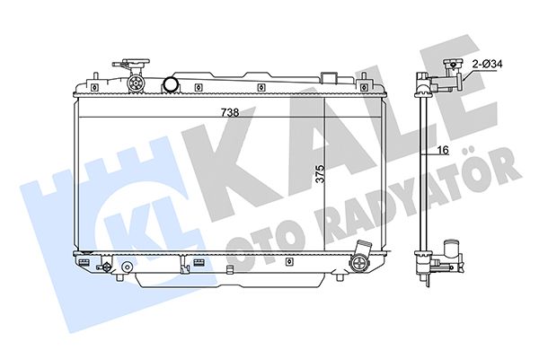 346215 KALE OTO RADYATÖR Радиатор, охлаждение двигателя