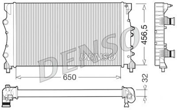 DRM23025 DENSO Радиатор, охлаждение двигателя