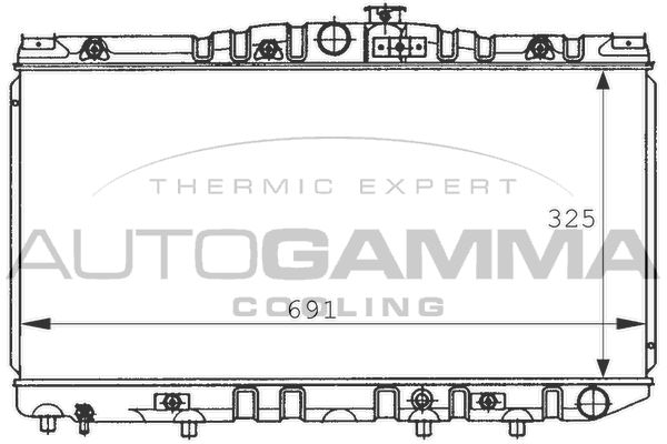 100993 AUTOGAMMA Радиатор, охлаждение двигателя