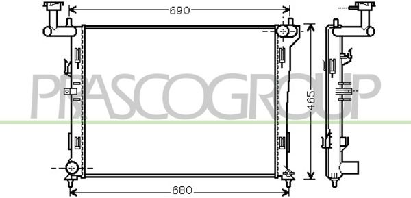 HN040R001 PRASCO Радиатор, охлаждение двигателя