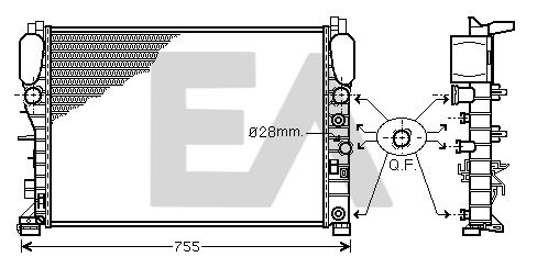 31R50169 EACLIMA Радиатор, охлаждение двигателя