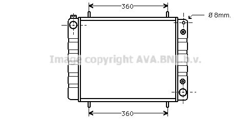 AUA2084 AVA QUALITY COOLING Радиатор, охлаждение двигателя