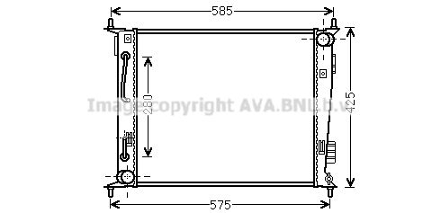 KA2185 AVA QUALITY COOLING Радиатор, охлаждение двигателя