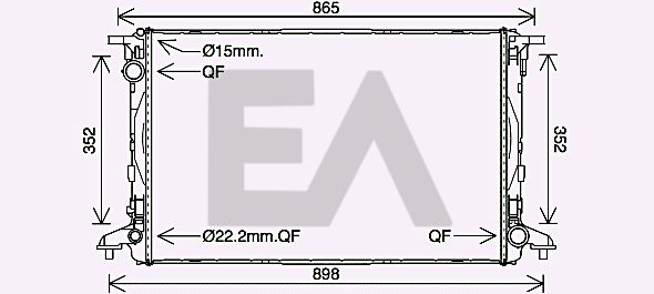 31R02063 EACLIMA Радиатор, охлаждение двигателя