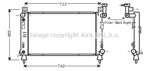 CR2027 AVA QUALITY COOLING Радиатор, охлаждение двигателя