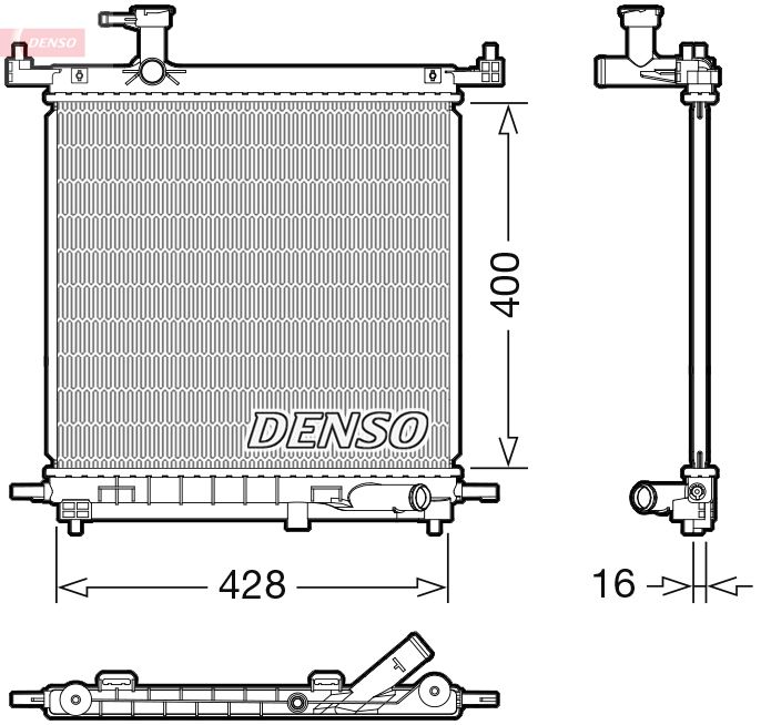 DRM46072 DENSO Радиатор, охлаждение двигателя