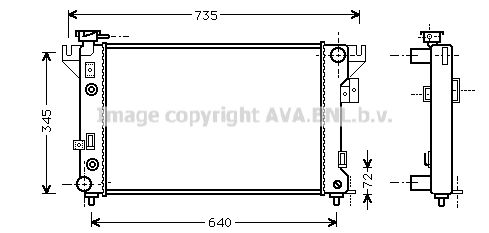 CR2032 AVA QUALITY COOLING Радиатор, охлаждение двигателя