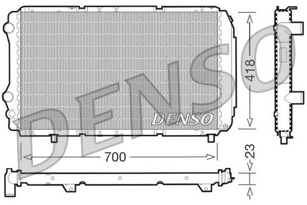 DRM09077 DENSO Радиатор, охлаждение двигателя