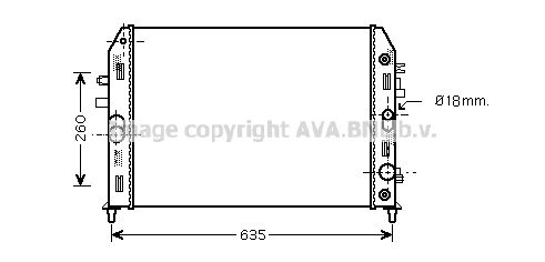 MZ2206 AVA QUALITY COOLING Радиатор, охлаждение двигателя