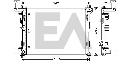 31R28140 EACLIMA Радиатор, охлаждение двигателя