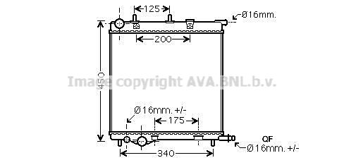 PE2368 AVA QUALITY COOLING Радиатор, охлаждение двигателя