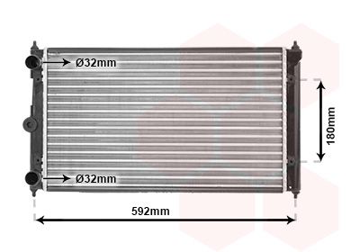 58002095 VAN WEZEL Радиатор, охлаждение двигателя