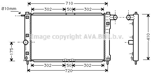 DWA2009 AVA QUALITY COOLING Радиатор, охлаждение двигателя