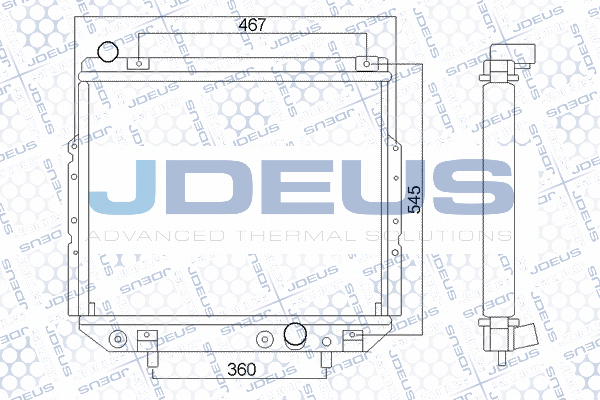 057M01A JDEUS Радиатор, охлаждение двигателя