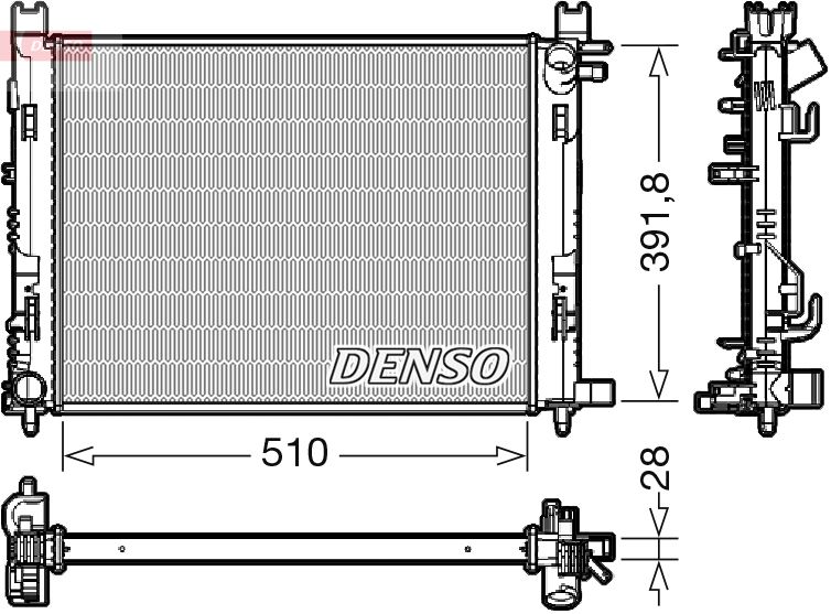 DRM23109 DENSO Радиатор, охлаждение двигателя