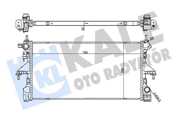 355505 KALE OTO RADYATÖR Радиатор, охлаждение двигателя