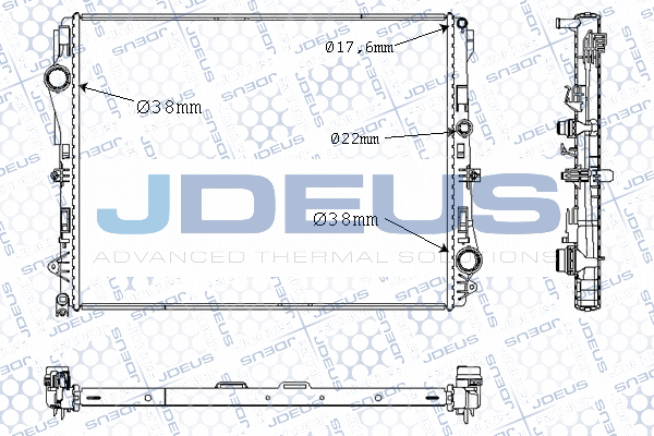 M0171230 JDEUS Радиатор, охлаждение двигателя